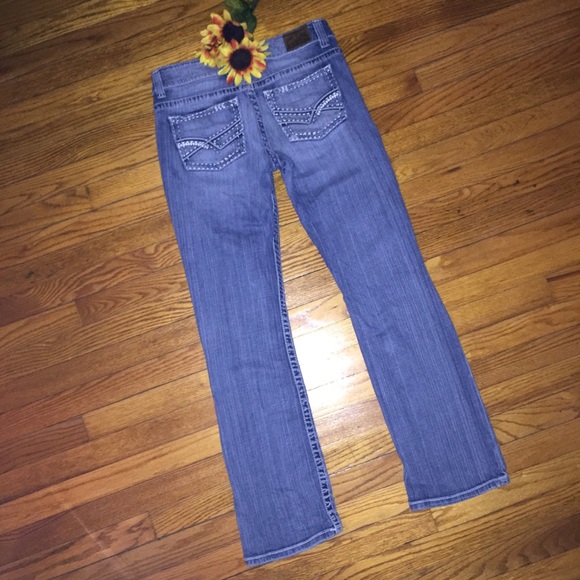 BKE Payton Blue Wash Bootcut Distressed 30x31 1/2 - Picture 6 of 8
